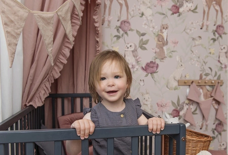 Tapeta Dziecięca WOODLAND GIRLS GRAY Malumi