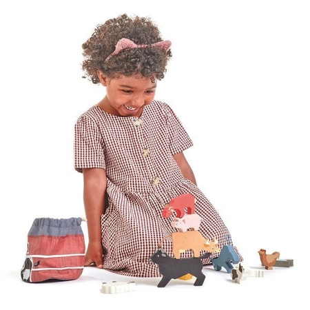 Drewniane figurki do zabawy - zwierzęta zagrodowe, Tender Leaf Toys