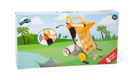 Chodzik z klockami pchacz Tukan 11797-Small Foot, zabawki motoryczne