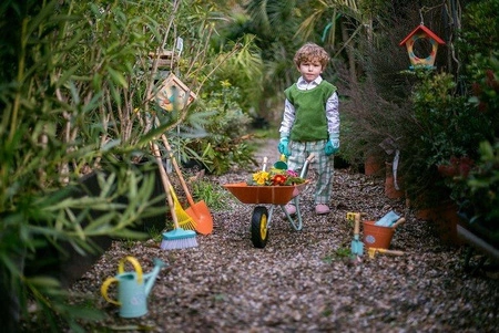 Mały ogrodnik Rękawiczki do prac ogrodowych niebieskie, Janod