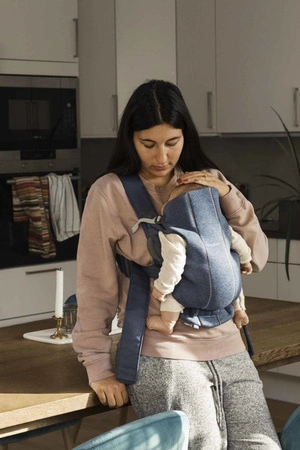 BABYBJORN MINI 3D Jersey – nosidełko, Niebieski