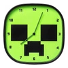 Minecraft Creeper zegar ścienny świecący w ciemności plus zestaw naklejek