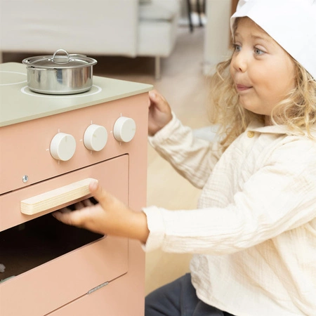 Kuchnia drewniana Micki różowa