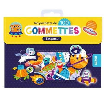 Auzou Zestaw 100 naklejek Zwierzaki w kosmosie 82757