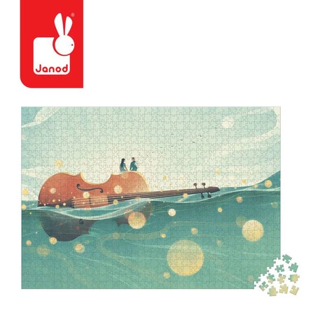 Puzzle artystyczne Podróż na skrzypcach 1000 elementów 9+ Made in Poland, Janod