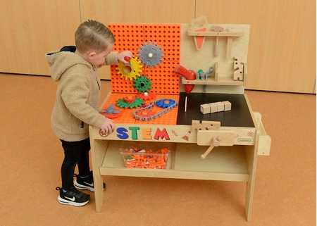 MASTERKIDZ Drewniany Warsztat XXL Montessori STEM z Narzędziami