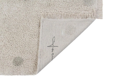 Lorena Canals Dywan bawełniany Hippy Dots Natural Olive 120 x 160 cm