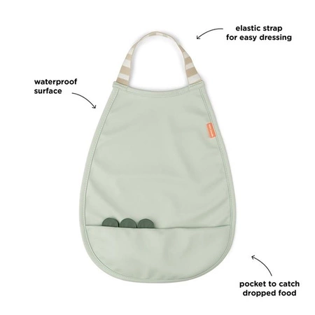 Done by Deer Śliniak z Kieszonką Croco Green