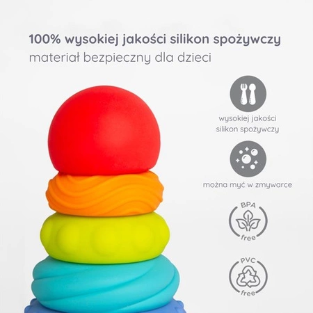 Ubbi Piramidka dla Dzieci i Gryzak 2w1