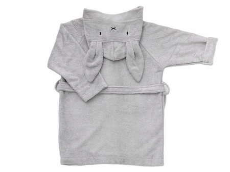 Szlafrok bambusowy z kapturkiem Popielaty 4-6l BAMBOOM