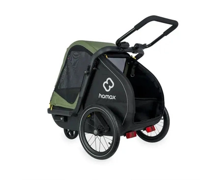 Hamax - Przyczepka rowerowa dla psa - Pluto M do 35 kg - Green / Black