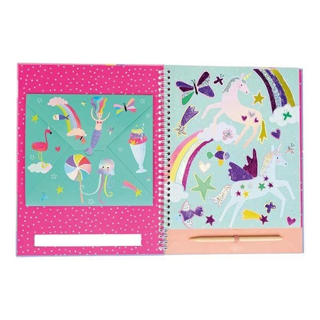 Kraina Fantazji Książeczka z Błyszczącymi Foliami do Ozdabiania