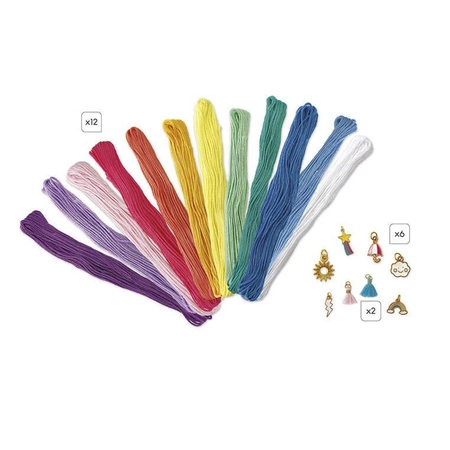 Zestaw kreatywny do tworzenia biżuterii Tęczowe bransoletki 30 szt. 8+, Janod