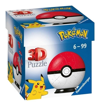 Ravensburger Puzzle 3D Kula Pokemon 54 el. Czerwona