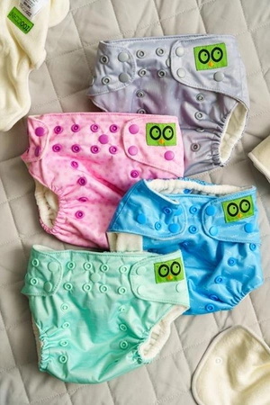 Zoocchini Pielucha wielorazowa AIO z 2 wkładami Jeż