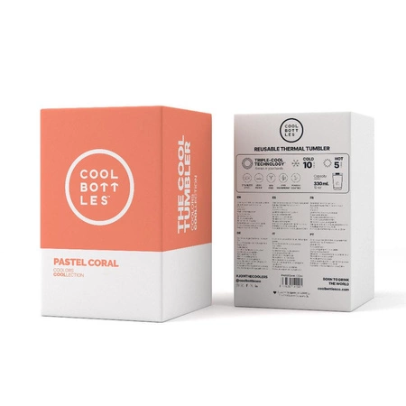 Cool Bottles Kubek termiczny 330 ml Triple cool Pastel Coral