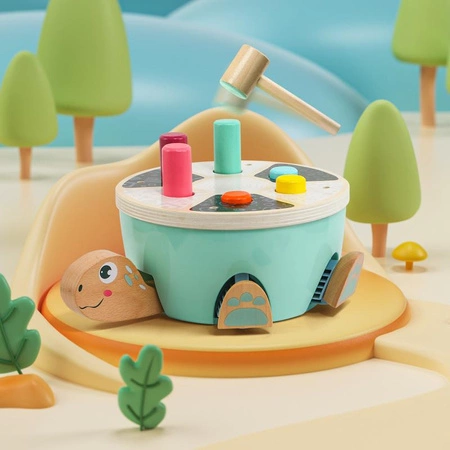 Żółw Drewniana wbijanka - gra motoryczna 18 mies.+ TOPBRIGHT