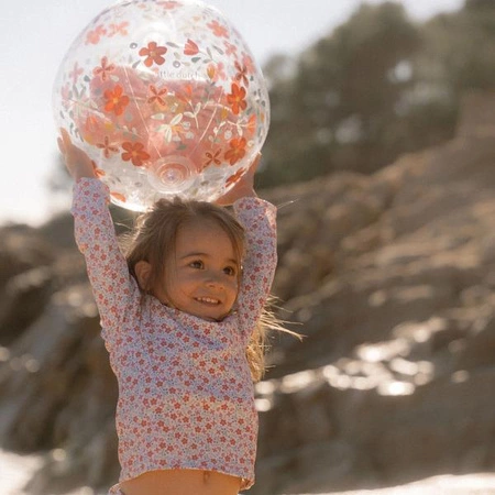 Little Dutch Piłka plażowa 3D Pink Flowers
