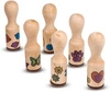 Zestaw drewnianych pieczątek Happy 6 sztuk 12306-Melissa & Doug, stempelki