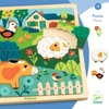 Edukacyjne puzzle drewniane FARMA  DJ01825