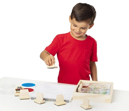Stempelki Mój pierwszy drewniany zestaw pieczątek Pojazdy Melissa and Doug 12391-MD