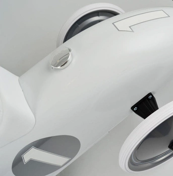 Jeździk metalowy Biała wyścigówka