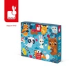 Puzzle sensoryczne 20 elementów Leśne zwierzęta, Janod