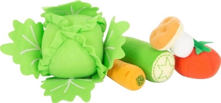 Zestaw miękkich warzyw w skrzyneczce z kapustą 11688-Small Foot, zabawki kuchenne dla dzieci