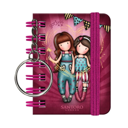 Mały Kołonotatnik z Breloczkiem - Gorjuss - Fairground - Fireworks