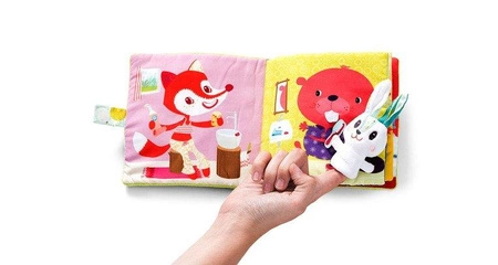 LILLIPUTIENS Książeczka z mini-pacynką wielofunkcyjna Królik dentysta 12 m+