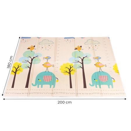 Mata piankowa dla dzieci 200x180 cm edukacyjna dwustronna składana miarka wzrostu alfabet ECOTOYS