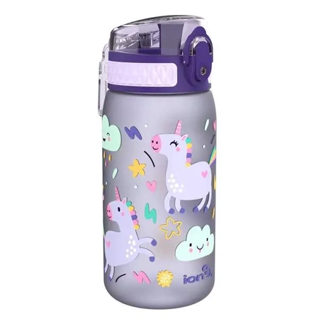 ION8® - Bidon do szkoły dla dzieci, Unicorns, 400ml, efekt oszronienia, RECYCLON®