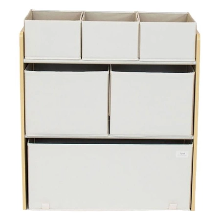 3 Sprouts Regał z Pojemnikami na Zabawki Cream