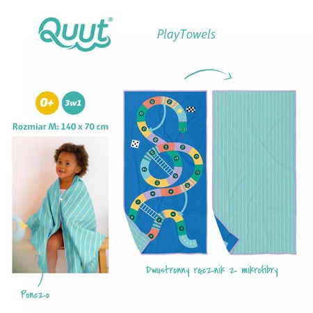 QUUT Dwustronny ręcznik plażowy PlayTowels M (140 x 70cm) Snakes & Ladders