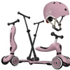 Zestaw SCOOTANDRIDE Highwaykick 1 Push and Go 2w1 Jeździk i hulajnoga z rączką do prowadzenia 1-5 lat Wildberry + Kask XXS
