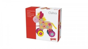 Konik kwiatuszek do ciągnięcia, goki - zabawka na sznurku