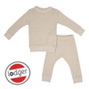 Lodger dwuczęściowa piżamka bawełniana beżowa Ciumbelle Ivory r. 92