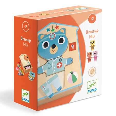 Drewniane puzzle PRZEBIERANKI DJ01678