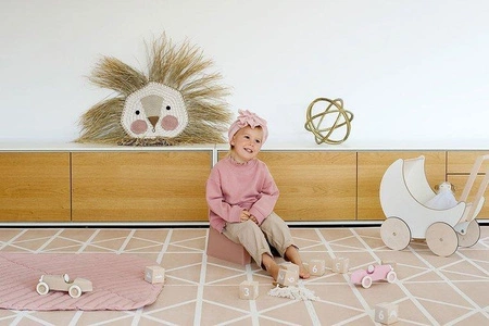 TODDLEKIND Mata do zabawy z bawełny organicznej w kształcie liścia Leaf Mat Sea Shell