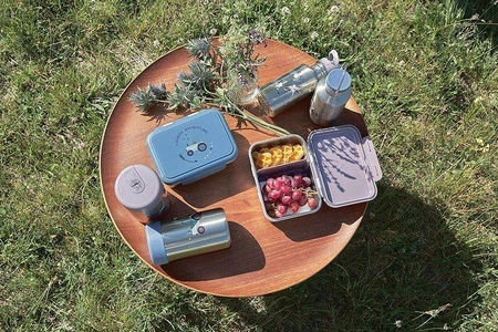 Lassig Butelka - bidon ze stali nierdzewnej z dodatkową zakrętką z ustnikiem 500 ml Adventure Traktor