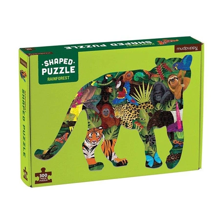 Mudpuppy Puzzle konturowe tygrys Las deszczowy 300 elementów 7+