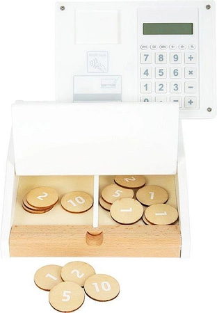 Drewniana kasa sklepowa dla dzieci z kalkulatorem Fresh Small Foot 12249-SF