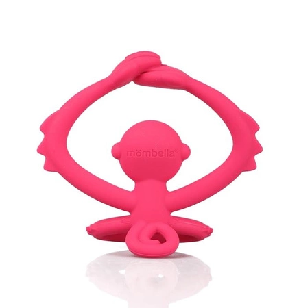 Mombella Gryzak Zabawka Małpka Dark Pink