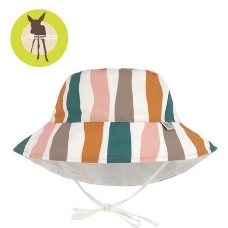 Lassig Dwustronny kapelusz przeciwsłoneczny UV80 Splash & Fun Fale pink/nature, rozm. 46/49