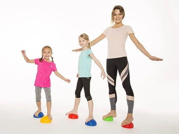 Półkula sensoryczna czerwona do masażu - diamenty