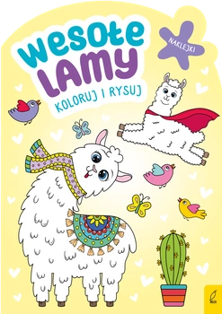 Wesołe lamy. Koloruj i rysuj