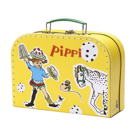 Walizka dla dzieci żółta akcesoria zabawki przechowywanie zabawek Pippi