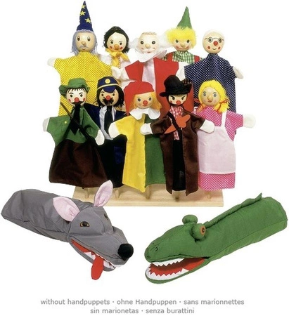 Drewniany stojak na pacynki na rękę Goki SO199