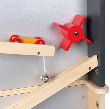 Dwustronny drewniany stolik warsztatowy z 34 akcesoriami Brico'kids 3-8 lat, Janod