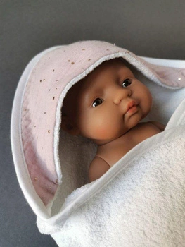 Okrycie kąpielowe z myjką dla lalki Różowe niebo